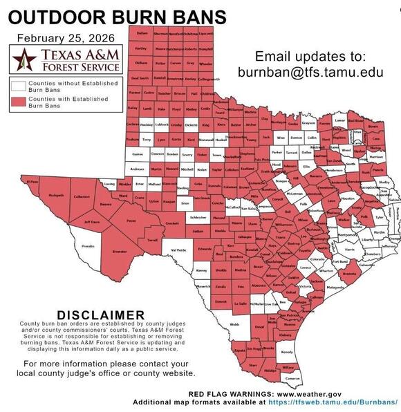22 East Texas Counties Now Under Burn Bans - NewsBreak