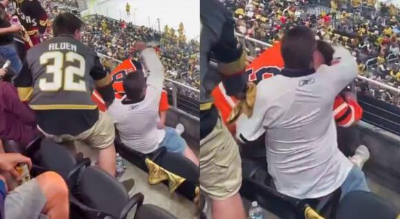 Cameras Caught 2 Edmonton Oilers Fans Dropping The Gloves & Throwing ...