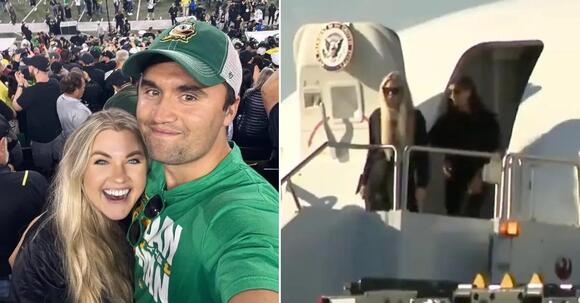 Charlie Kirk's Widow Erika Frantzve Breaks Down as She Escorts His Casket  to Chapel in Arizona 1 Day After His Tragic Death - NewsBreak