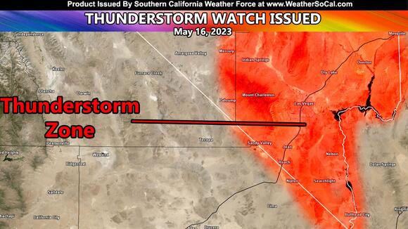 Thunderstorm Watch Issued for the Las Vegas Metro Areas Through This ...