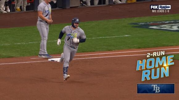 Liam Hicks CRUSHES Two-Run Homer to Cap Off Four-Run Inning as Rays Take Early Lead Over Brewers in Game 2 of World Series