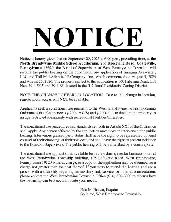 Conditional Use Hearing moved to school auditorium - NewsBreak