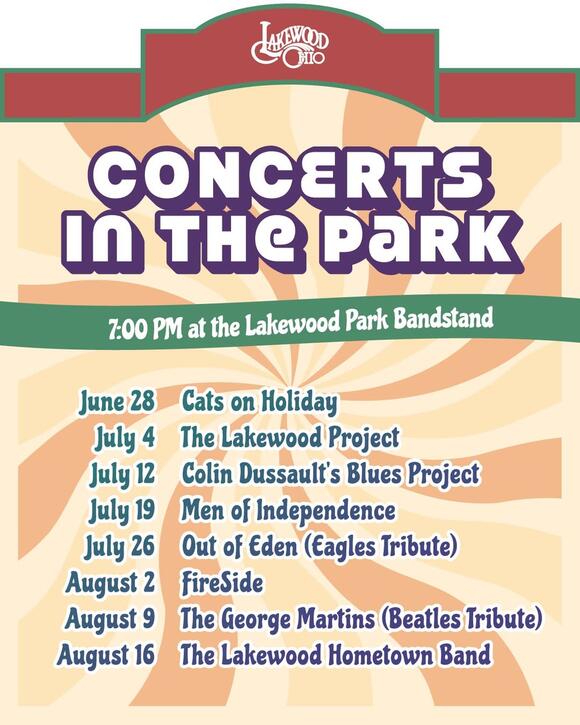 2026 Concerts in the Park Schedule Announced - NewsBreak