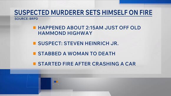 Baton Rouge police: Man accused of stabbing death set himself on fire ...