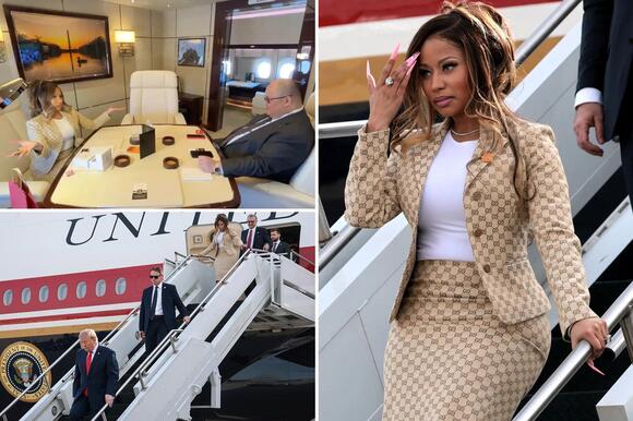 Gucci-clad Nicki Minaj joins Trump in Michigan -- as aide jokes rapper is in for huge White House job