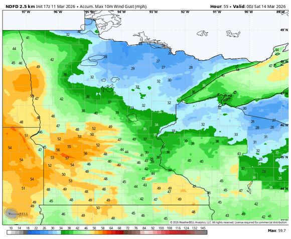 Snow and 60 mph winds in Minnesota before monster weekend storm - NewsBreak