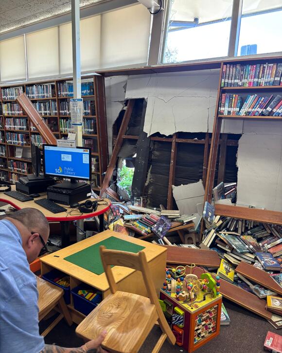 Repairs progress at Clairemont Library after crash - NewsBreak