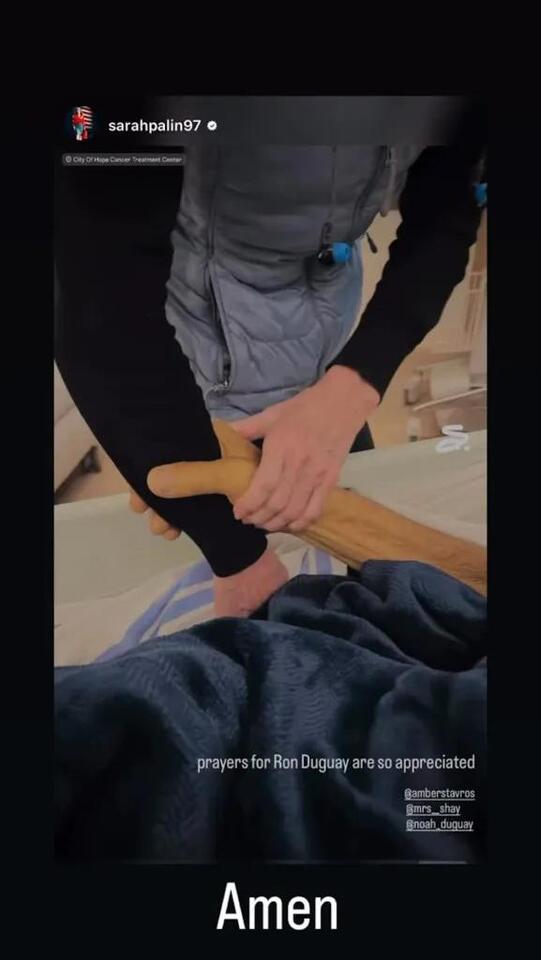 Sarah Palin Shares Hospital Bed Photos With NHL Icon Boyfriend Ron Duguay, Asks for ‘Prayers’