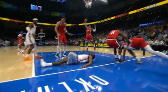 Jalen Williams carted off on stretcher after severe ankle injury in ...