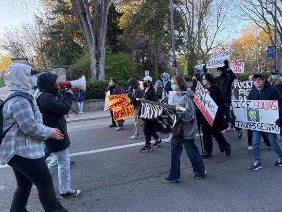 Anti-ICE Protesters March in State College, Disrupt Borough Council ...