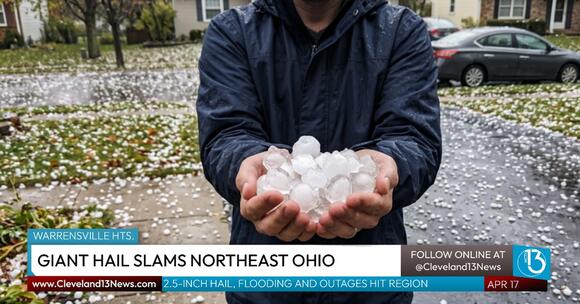 Giant Hail Terrorizes Northeast Ohio as Storm Smashes Cars and Homes ...