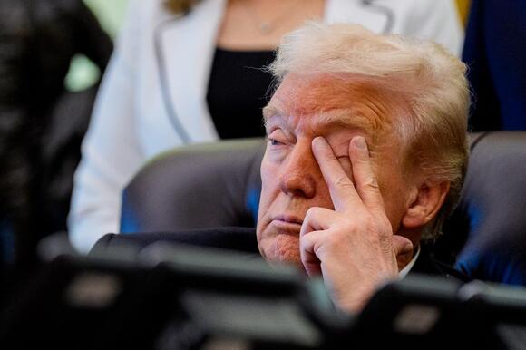 See Every Angle of President Trump, 79, Falling Asleep During Press  Conference - NewsBreak