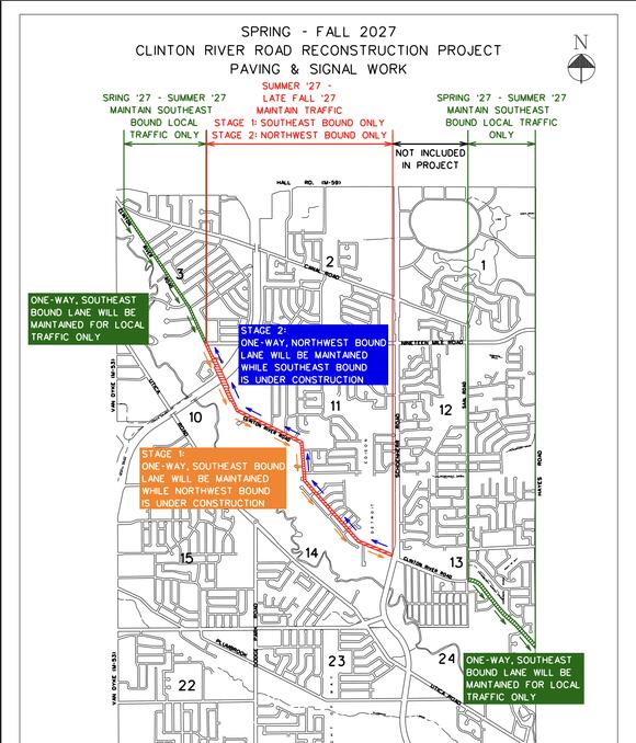 $10M project to transform Clinton River Rd. in Sterling Heights begins ...