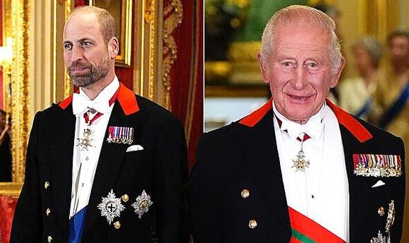 King Charles’ praise of William at banquet proves ‘glaring void’ between him and Harry