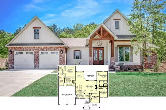 Dubois 4-Bedroom Country House Plan with Bonus Room (2,281 Sq. Ft ...