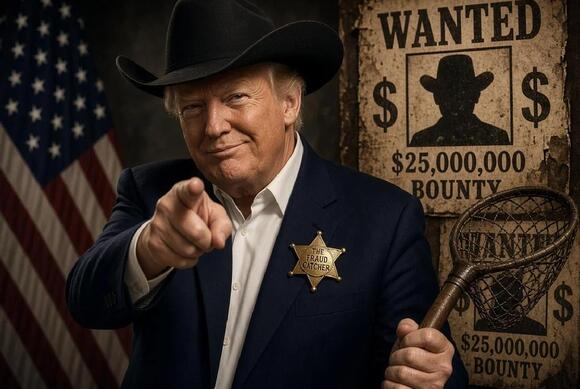 Trump Offers $25M to Catch Fraudsters, Attacks Ilhan Omar -- Despite His Own Civil Fraud Ruling