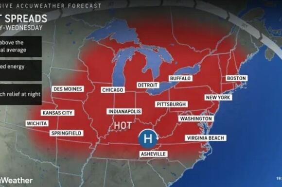 'Ring of fire' thunderstorms on heat dome mapped as risk of triple ...