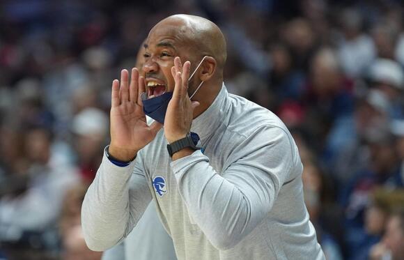 Why Is Shaheen Holloway Wearing a Mask During UConn Game? Seton Hall ...