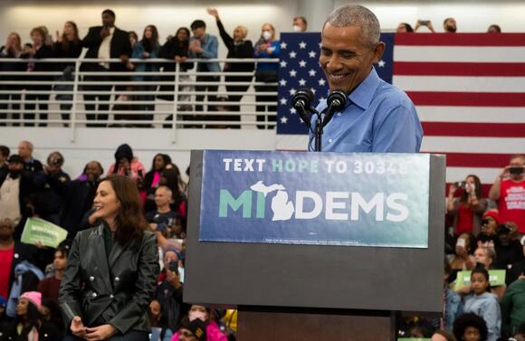 Obama Tests His Midwest Magic With Michigan, Ohio Stops for El-Sayed, Brown