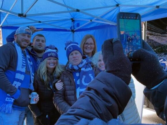 Colts fans brave the snow for the final game of the season