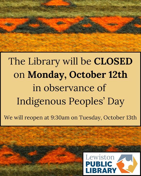 Lewiston Public Library closed Oct. 12 holiday - NewsBreak
