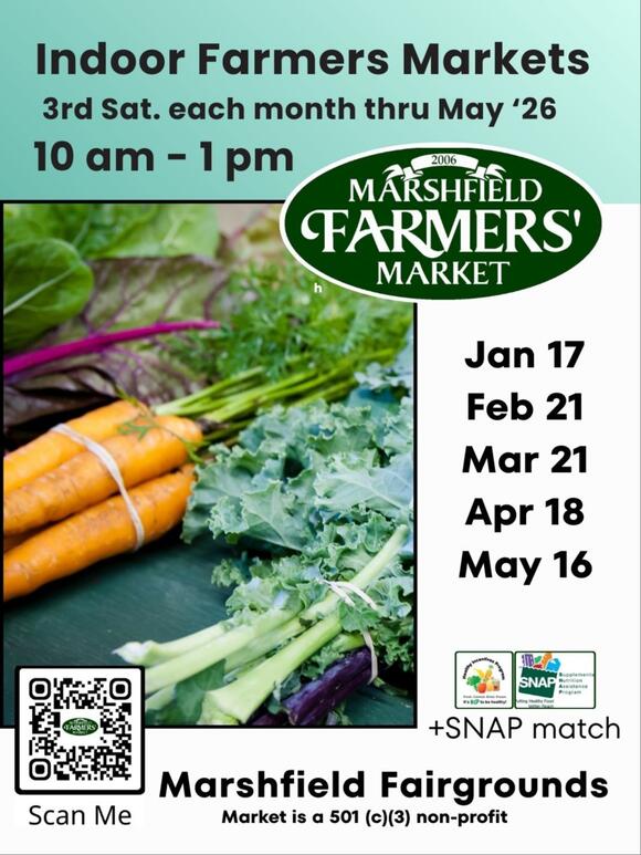 You're Invited: Marshfield Farmers Market Returns for 2026 Indoor ...