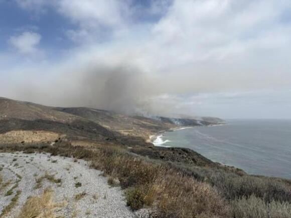 Man rescued from Santa Rosa Island amid fire; SOS written on charred ...