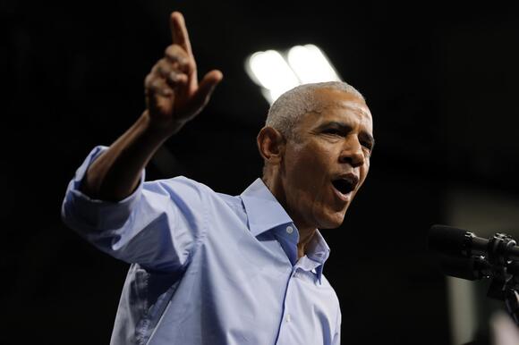 Barack Obama campaigns for Michigan Democrats at Detroit rally