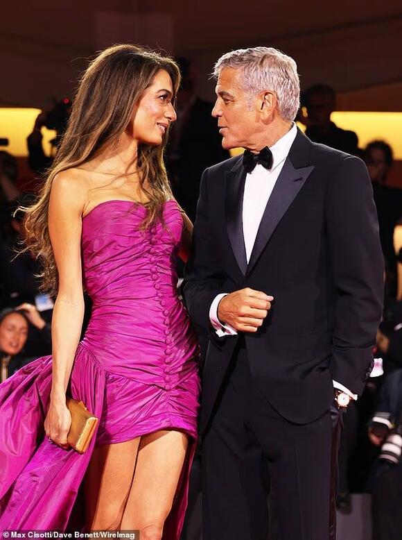 George Clooney returns to the red carpet with glamorous wife Amal for the Venice Film Festival - NewsBreak