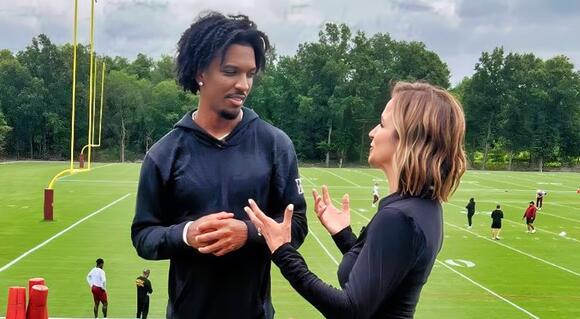 Everyone Is Saying The Same Thing About Dianna Russini's “Thicker Lower Half”  That She Was Showing Off During Interview With Jayden Daniels - NewsBreak