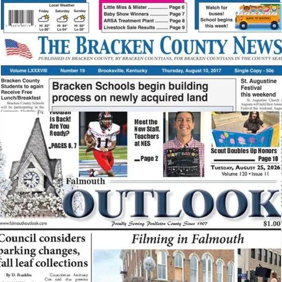Two regional newspapers — Bracken County News, Falmouth Outlook — have ...