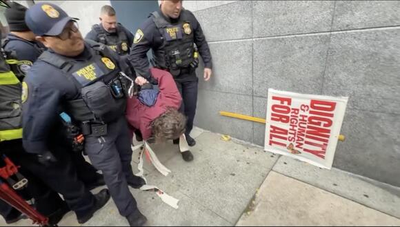 WATCH: Dozens of Anti-ICE Protestors Arrested After Chaining Themselves ...