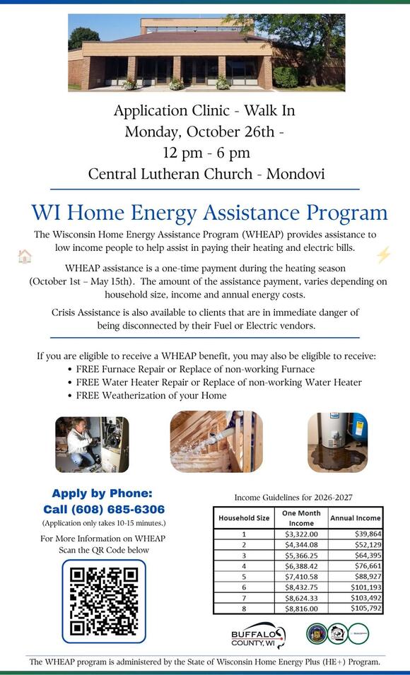 Energy assistance walk-in clinic in Mondovi - NewsBreak
