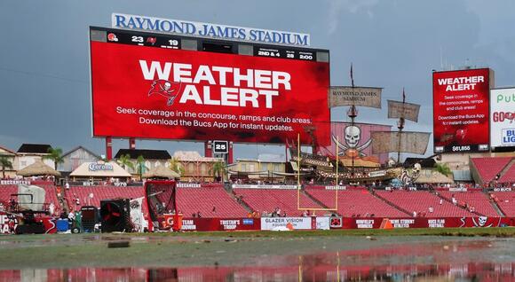 Buccaneers-Browns Weather Delay Chaos — Shocking Clips Show Field ...