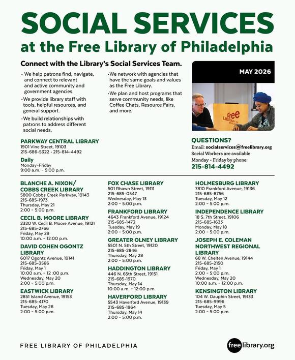 Free Library offers citywide social service programs - NewsBreak