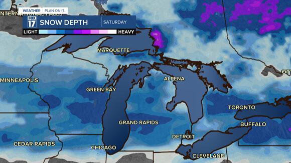 Record snowfall across West Michigan on Friday