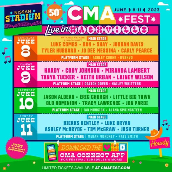 2023 CMA Fest Nissan Stadium Lineup