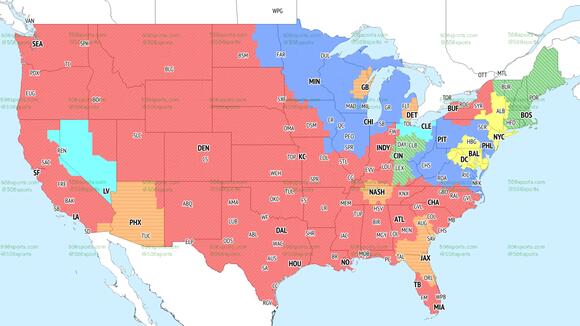 NFL Coverage Map Week 12: TV Broadcast Schedule and Announcers for FOX ...