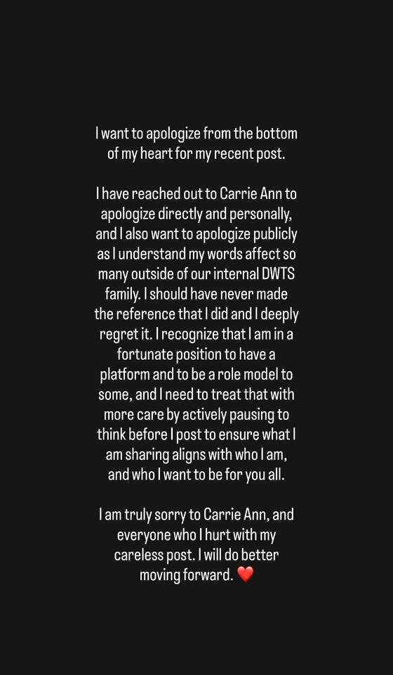 DWTS’ Val Chmerkovskiy Apologizes to Carrie Ann Inaba After Seemingly ...