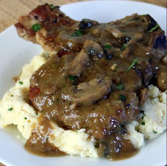 Simple & Delicious Slow Cooker Smothered Pork Chops