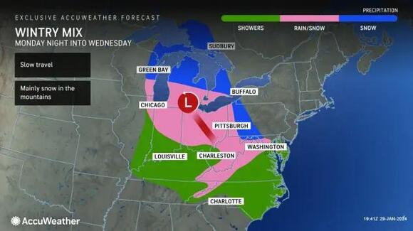 Clipper storm to spread a quick burst of snow from early to midweek ...