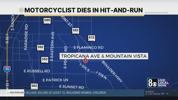 Las Vegas motorcyclist dies in hit-and-run crash - NewsBreak