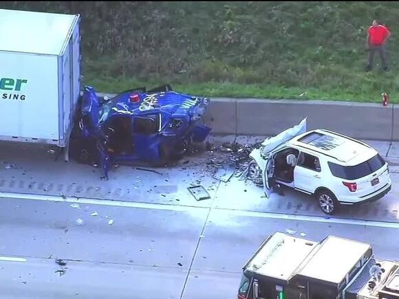 Officer injured, driver dead after rear-ending patrol car, pinning it ...