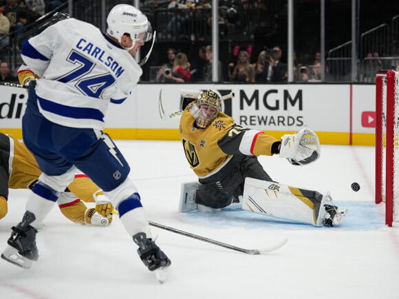 Lightning beat Golden Knights 6-2 as Kucherov ties franchise points ...