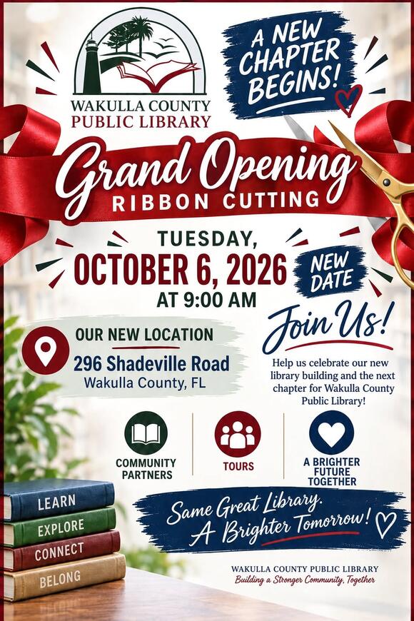 Grand Opening Set for New Wakulla Library - NewsBreak