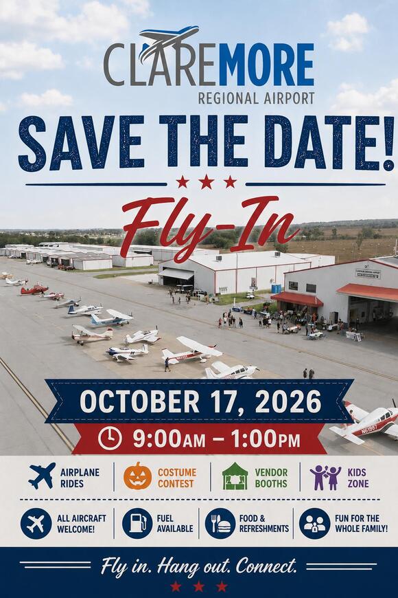 📅 Claremore Airport Fly-In with Kids’ Costume Contest Oct. 17 - NewsBreak