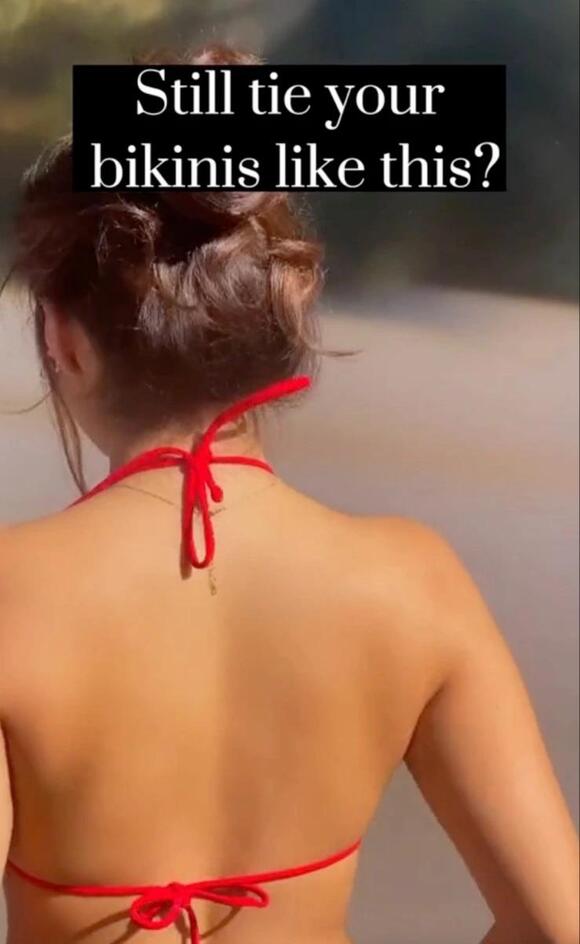 My bikini hack offers extra support for your boobs in halter tops the