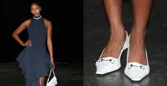 Angel Reese Arrived to Her Powerhouse WNBA Finals Game in Gucci Horsebit Heels