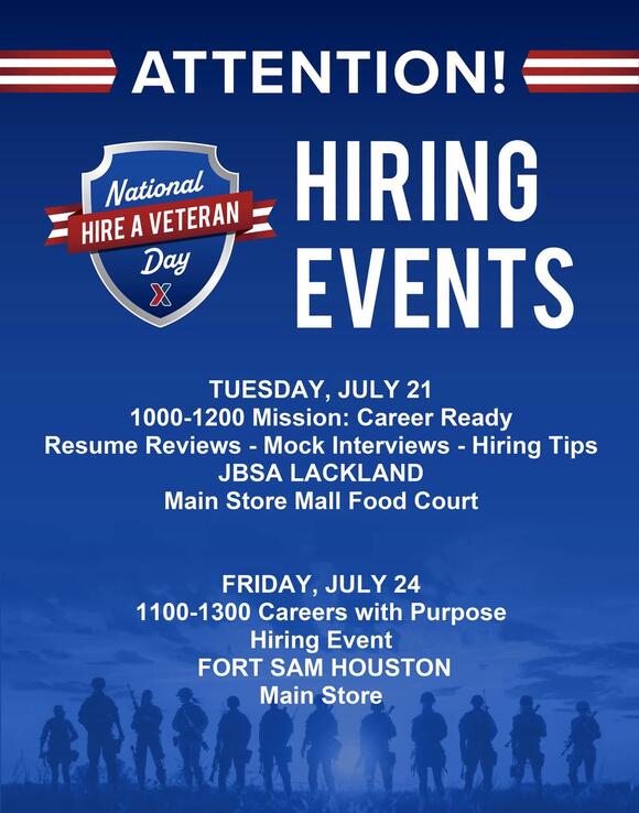 Veteran hiring event at Fort Sam Main Exchange - NewsBreak