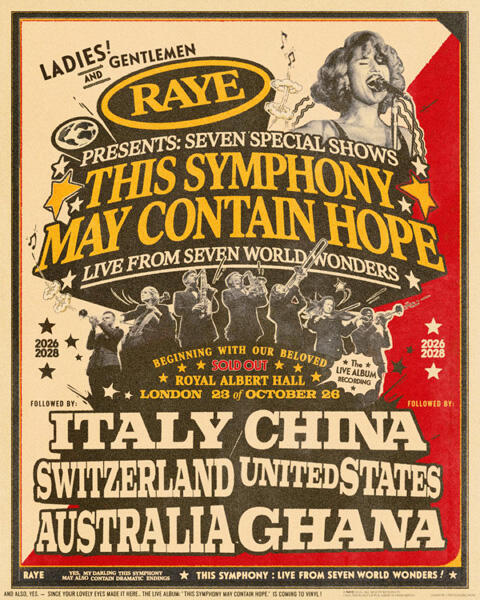 RAYE announces symphonic shows in seven countries, with dates to come ...